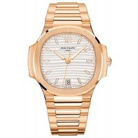 Replica Patek Philippe Nautilus Silvery Opaline Dial Rose Gold Women‘s Watch 7118/1R-001