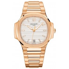 Replica Patek Philippe Nautilus Silvery Opaline Dial Rose Gold Women‘s Watch 7118/1R-001