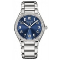 Replica Patek Philippe Twenty 4 Automatic Blue Sunburst Diamond Dial Women‘s Watch 7300/1200A-001