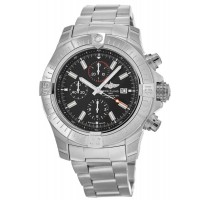 Replica Breitling Avenger Super Avenger Chronograph 48 Black Dial Steel Men‘s Watch A13375101B1A1
