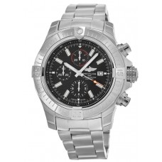 Replica Breitling Avenger Super Avenger Chronograph 48 Black Dial Steel Men‘s Watch A13375101B1A1