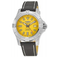 Replica Breitling Avenger Automatic 45 Seawolf Yellow Dial Black Strap Men‘s Watch A17319101I1X1