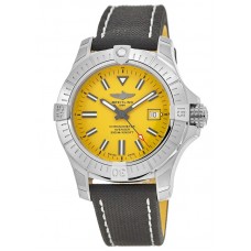 Replica Breitling Avenger Automatic 45 Seawolf Yellow Dial Black Strap Men‘s Watch A17319101I1X1