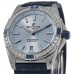 Replica Breitling Super Chronomat Automatic 38 Light Blue Dial Diamond Rubber Strap Women‘s Watch A17356531C1S1
