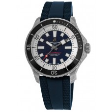 Replica Breitling Superocean Automatic 44 Blue Dial Rubber Strap Men‘s Watch A17376211C1S1