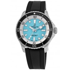 Replica Breitling Superocean Automatic 44 Turquoise Dial Rubber Strap Men‘s Watch A17376211L2S1