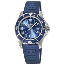 Replica Breitling Superocean II 44 Gun Blue Dial Blue Rubber Strap Men‘s Watch A17392D81C1S1-SD