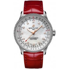 Replica Breitling Navitimer Automatic 35 Mother of Pearl Diamond Dial Women‘s Watch A17395211A1P5