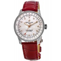 Replica Breitling Navitimer Automatic 35 Mother of Pearl Diamond Dial Women‘s Watch A17395211A1P6