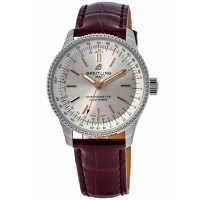 Replica Breitling Navitimer Automatic 35 Silver Dial Burgundy Women‘s Watch A17395F41G1P1