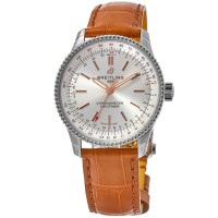 Replica Breitling Navitimer Automatic 35 Silver Dial Brown Women‘s Watch A17395F41G1P4