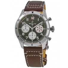 Replica Breitling Classic Avi Chronograph 42 Curtiss Warhawk Green Dial Men‘s Watch A233802A1L1X1