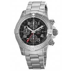 Replica Breitling Avenger Chronograph GMT 45 Black Dial Steel Men‘s Watch A24315101B1A1