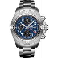 Replica Breitling Avenger Chronograph GMT 45 Blue Dial Steel Men‘s Watch A24315101C1A1
