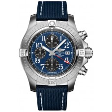 Replica Breitling Avenger Chronograph GMT 45 Blue Dial Men‘s Watch A24315101C1X1
