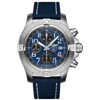 Replica Breitling Avenger Chronograph GMT 45 Blue Dial Men‘s Watch A24315101C1X2