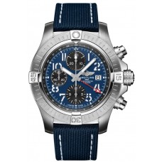 Replica Breitling Avenger Chronograph GMT 45 Blue Dial Men‘s Watch A24315101C1X2