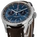 Replica Breitling Premier B01 Chronograph 42 Blue Dial Brown Men‘s Watch AB0118221C1X1