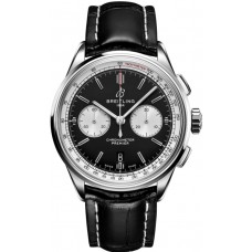 Replica Breitling Premier B01 Chronograph 42 Black Dial Men‘s Watch AB0118371B1P1