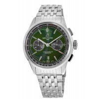 Replica Breitling Premier B01 Chronograph 42 Bentley British Racing Green Dial Edition Men‘s Watch AB0118A11L1A1