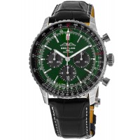 Replica Breitling Navitimer B01 Chronograph 46 Green Dial Men‘s Watch AB0137241L1P1