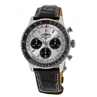 Replica Breitling Navitimer B01 Chronograph 43 Silver Dial Men‘s Watch AB0138241G1P1