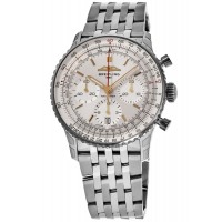 Replica Breitling Navitimer B01 Chronograph 41 Silver Dial Steel Men‘s Watch AB0139211G1A1