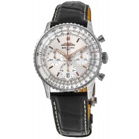 Replica Breitling Navitimer B01 Chronograph 41 Silver Dial Men‘s Watch AB0139211G1P2