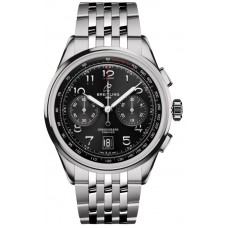 Replica Breitling Premier B01 Chronograph 42 Black Dial Steel Men‘s Watch AB0145221B1A1