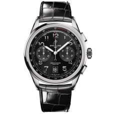 Replica Breitling Premier B01 Chronograph 42 Black Dial Men‘s Watch AB0145221B1P1