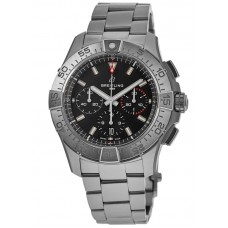 Replica Breitling Avenger B01 Chronograph 44 Black Dial Steel Bracelet Men‘s Watch AB0147101B1A1