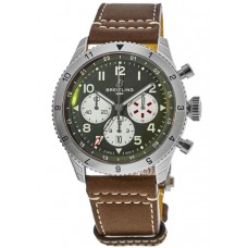 Replica Breitling Super Avi B04 Chronograph GMT 46 Curtiss Warhawk Green Dial Men‘s Watch AB04452A1L1X1