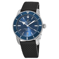 Replica Breitling Superocean Heritage II Automatic 46 Ceramic Bezel Blue Dial Black Rubber Strap Men‘s Watch AB2020161C1S1-BK