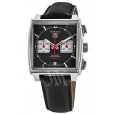 Replica Tag Heuer Monaco Chronograph Black Dial Calf Men‘s Watch CAW2114.FC6171-PO