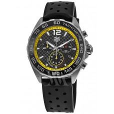 Replica Tag Heuer Formula 1 Chronograph Black Dial Black Rubber Strap Men‘s Watch CAZ101AC.FT8024-PO