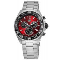 Replica Tag Heuer Formula 1 Quartz Chronograph Red Dial Steel Bracelet Men‘s Watch CAZ101AN.BA0842