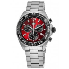 Replica Tag Heuer Formula 1 Quartz Chronograph Red Dial Steel Bracelet Men‘s Watch CAZ101AN.BA0842