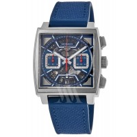 Replica Tag Heuer Monaco Blue Dial Rubber Strap Men‘s Watch CBL2182.FT6235