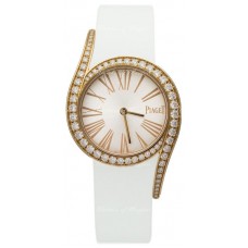 Replica Piaget Limelight Gala Silver Dial Diamond White Satin Strap Women‘s Watch G0A41181