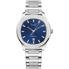 Replica Piaget Polo Date Blue Dial Diamond Steel Women‘s Watch G0A46018