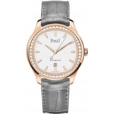 Replica Piaget Polo Date White Dial Diamond Rose Gold Men‘s Watch G0A46023