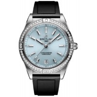 Replica Breitling Chronomat Automatic 36 Blue Dial Rubber Strap Women‘s Watch G10380591C1S1