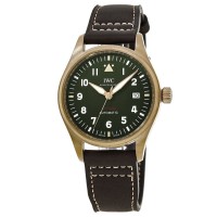 Replica IWC Pilot‘s Automatic Spitfire Green Dial Brown Men‘s Watch IW326802
