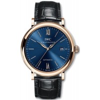 Replica IWC Portofino Automatic Blue Dial Black Men‘s Watch IW356522