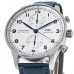 Replica IWC Portugieser Automatic Chronograph Silver Dial Blue Men‘s Watch IW371605