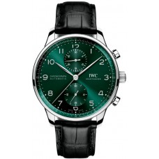 Replica IWC Portugieser Automatic Chronograph Green Dial Men‘s Watch IW371615