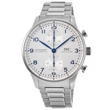 Replica IWC Portugieser Automatic Chronograph Silver Dial Steel Men‘s Watch IW371617
