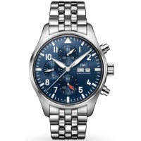 Replica IWC Pilot‘s Chronograph Blue Dial Steel Men‘s Watch IW378004