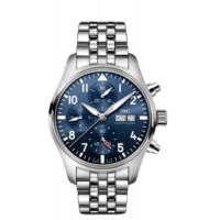 Replica IWC Pilot‘s Chronograph Blue Dial Steel Men‘s Watch IW388102