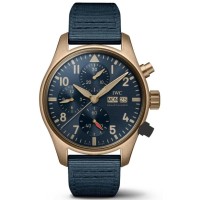Replica IWC Pilot‘s Chronograph Blue Dial Bonze Case Men‘s Watch IW388109